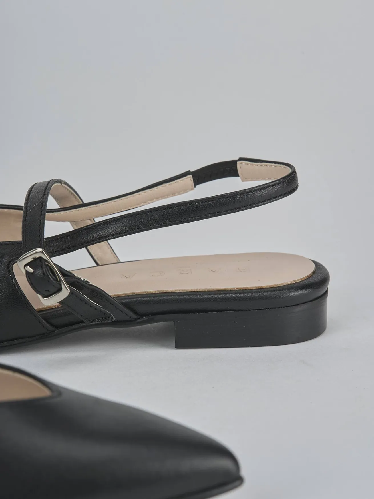 Ballerine tacco 1cm pelle nero