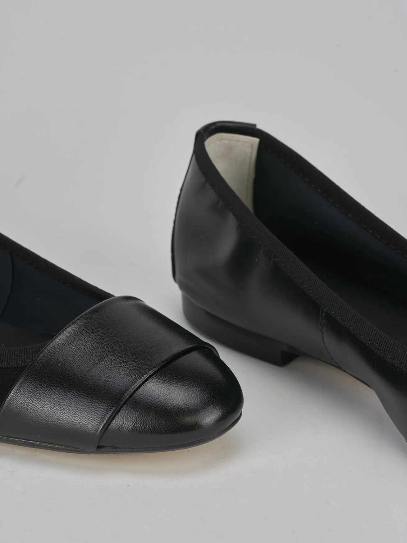 Ballerine tacco 1cm pelle nero
