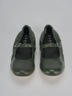 Ballerine tacco 1cm pelle verde