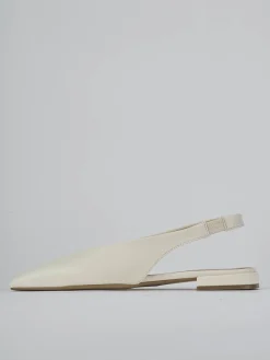 Ballerine tacco 1cm pelle bianco