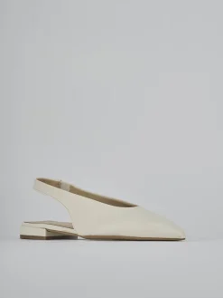Ballerine tacco 1cm pelle bianco