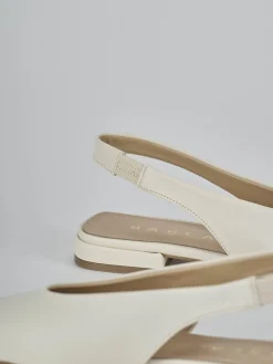 Ballerine tacco 1cm pelle bianco