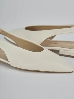 Ballerine tacco 1cm pelle bianco