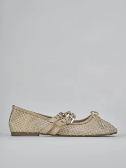 Ballerine tacco 1cm pelle beige