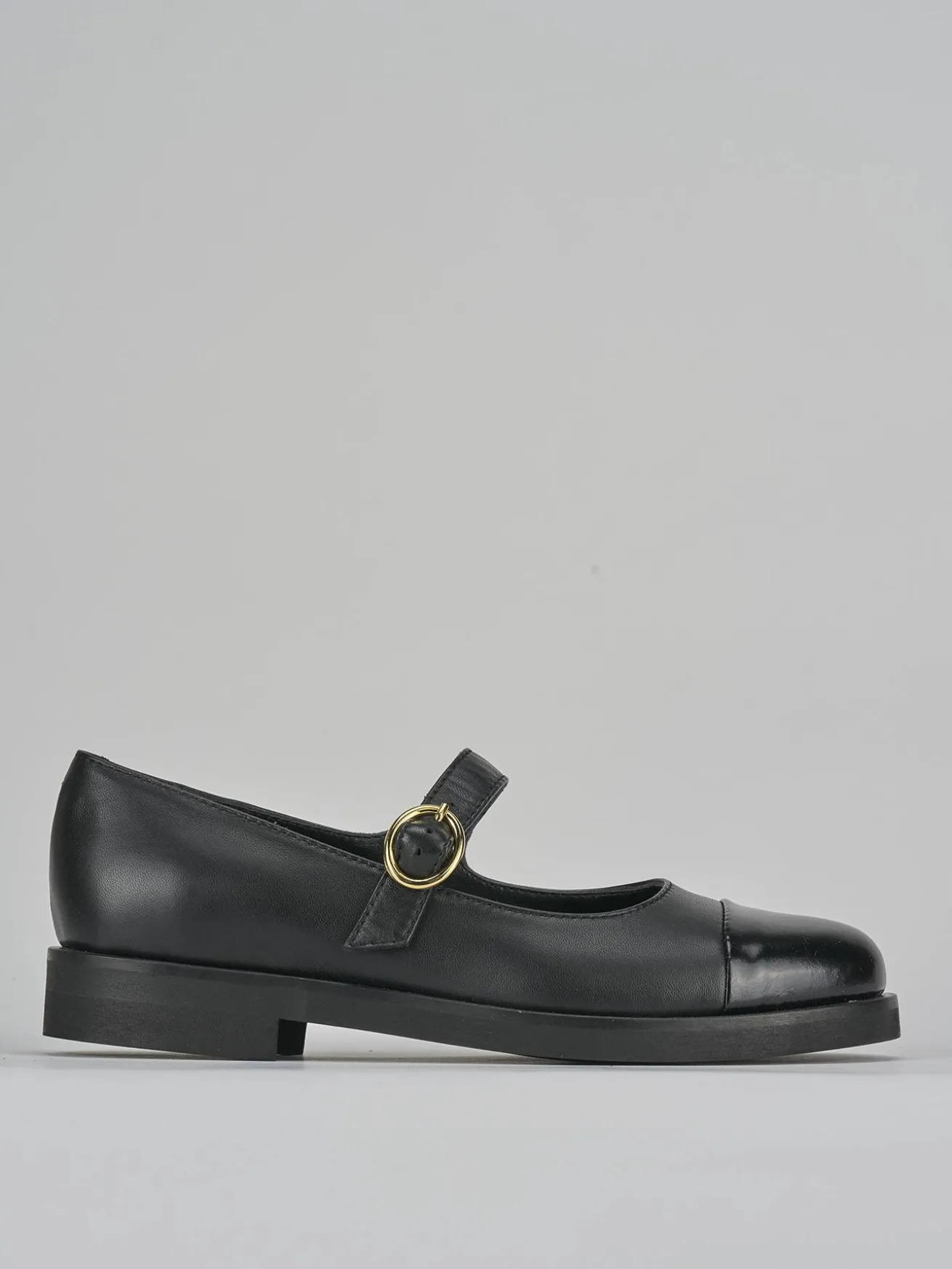 Ballerine tacco 2cm pelle nero