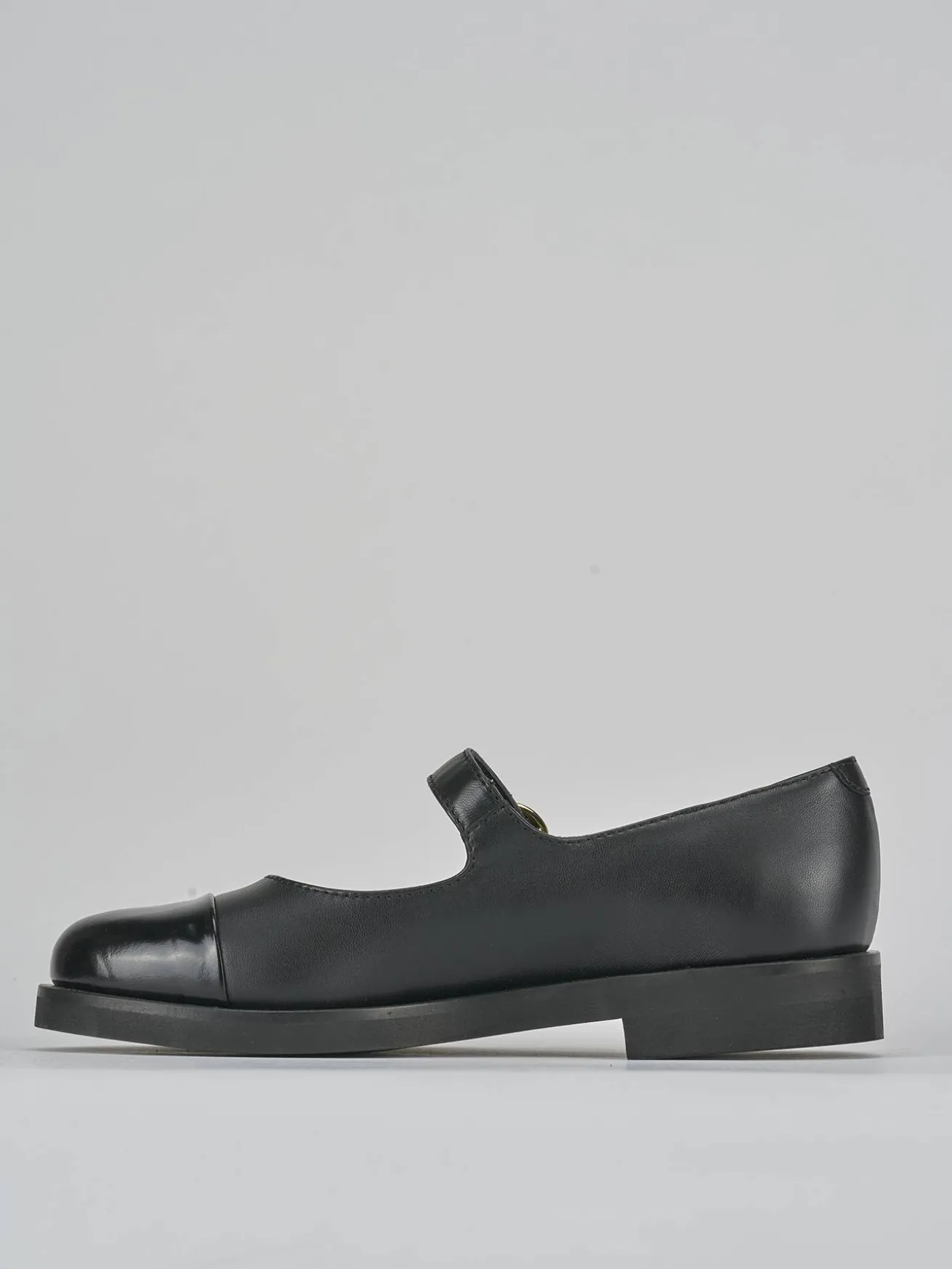 Ballerine tacco 2cm pelle nero