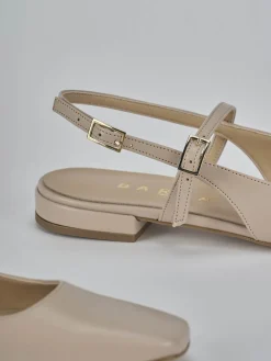 Ballerine tacco 1cm pelle beige
