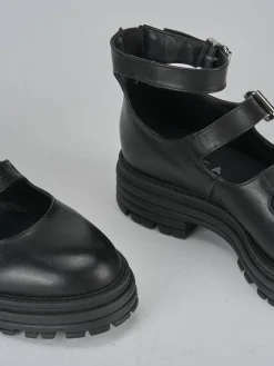 Ballerine tacco 1cm pelle nero