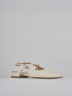 Ballerine tacco 1cm pelle bianco