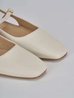 Ballerine tacco 1cm pelle bianco