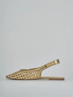 Ballerine tacco 1cm pelle oro