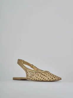 Ballerine tacco 1cm pelle oro