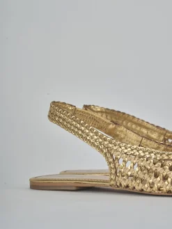 Ballerine tacco 1cm pelle oro