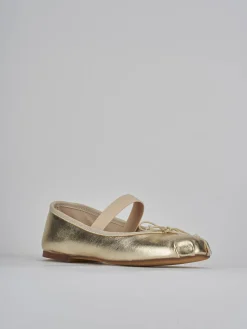 Ballerine tacco 1cm pelle oro