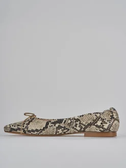 Ballerine tacco 1cm pelle beige