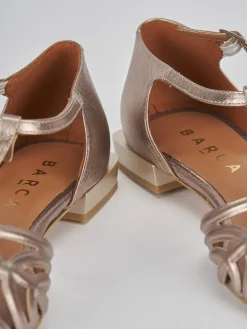 Ballerine tacco 1cm pelle bronzo