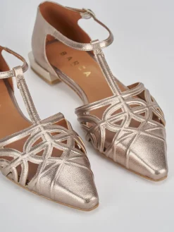 Ballerine tacco 1cm pelle bronzo