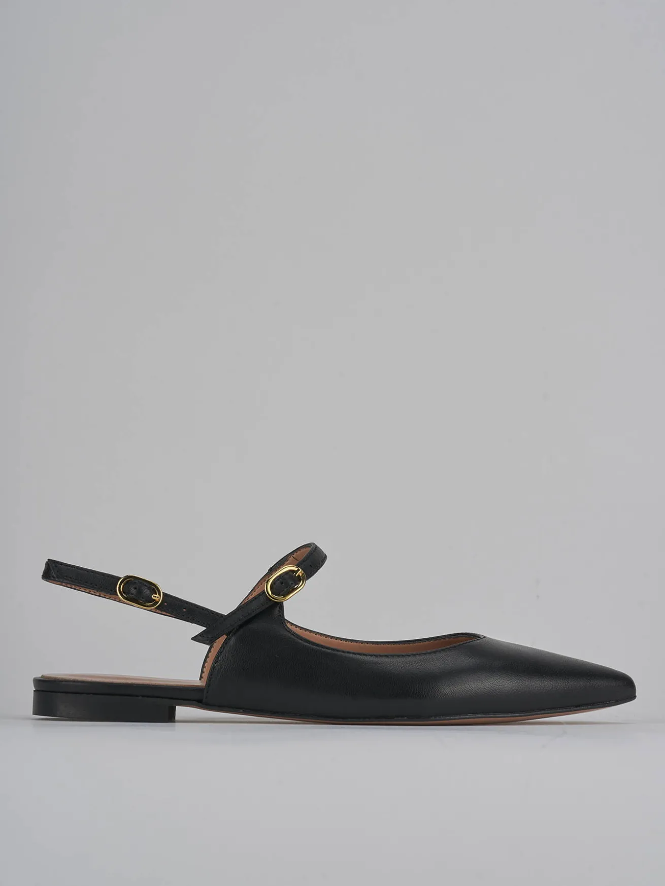 Ballerine tacco 1cm pelle nero