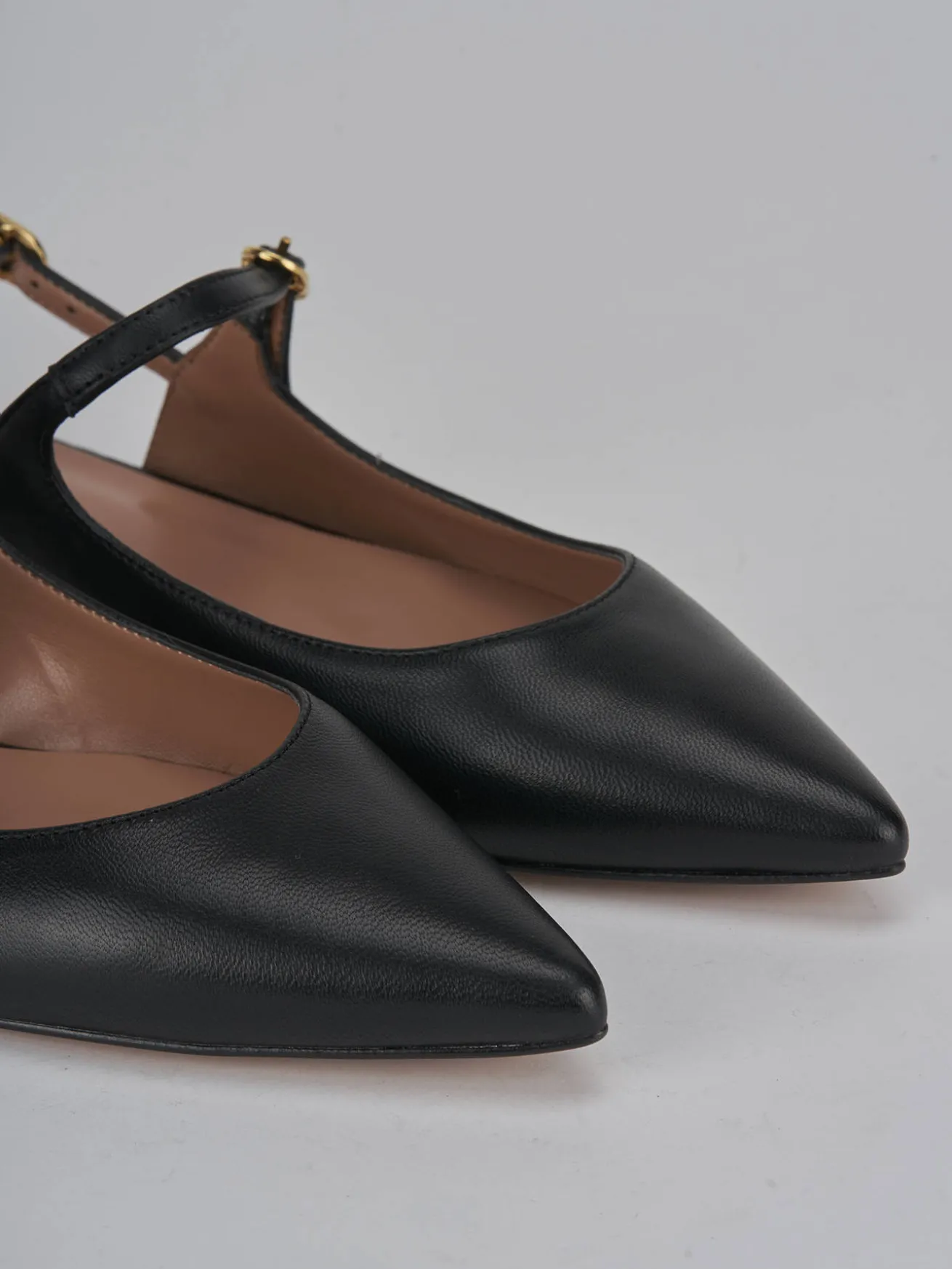 Ballerine tacco 1cm pelle nero