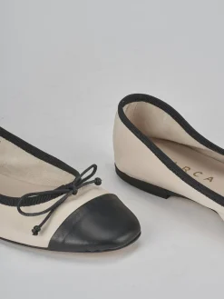 Ballerine tacco 1cm pelle beige