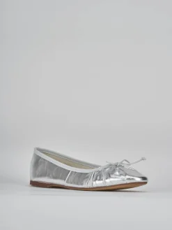 Ballerine tacco 1cm pelle argento