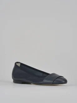 Ballerine tacco 1cm pelle blu