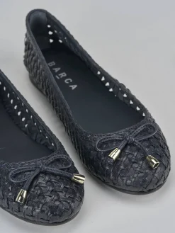 Ballerine tacco 1cm pelle blu