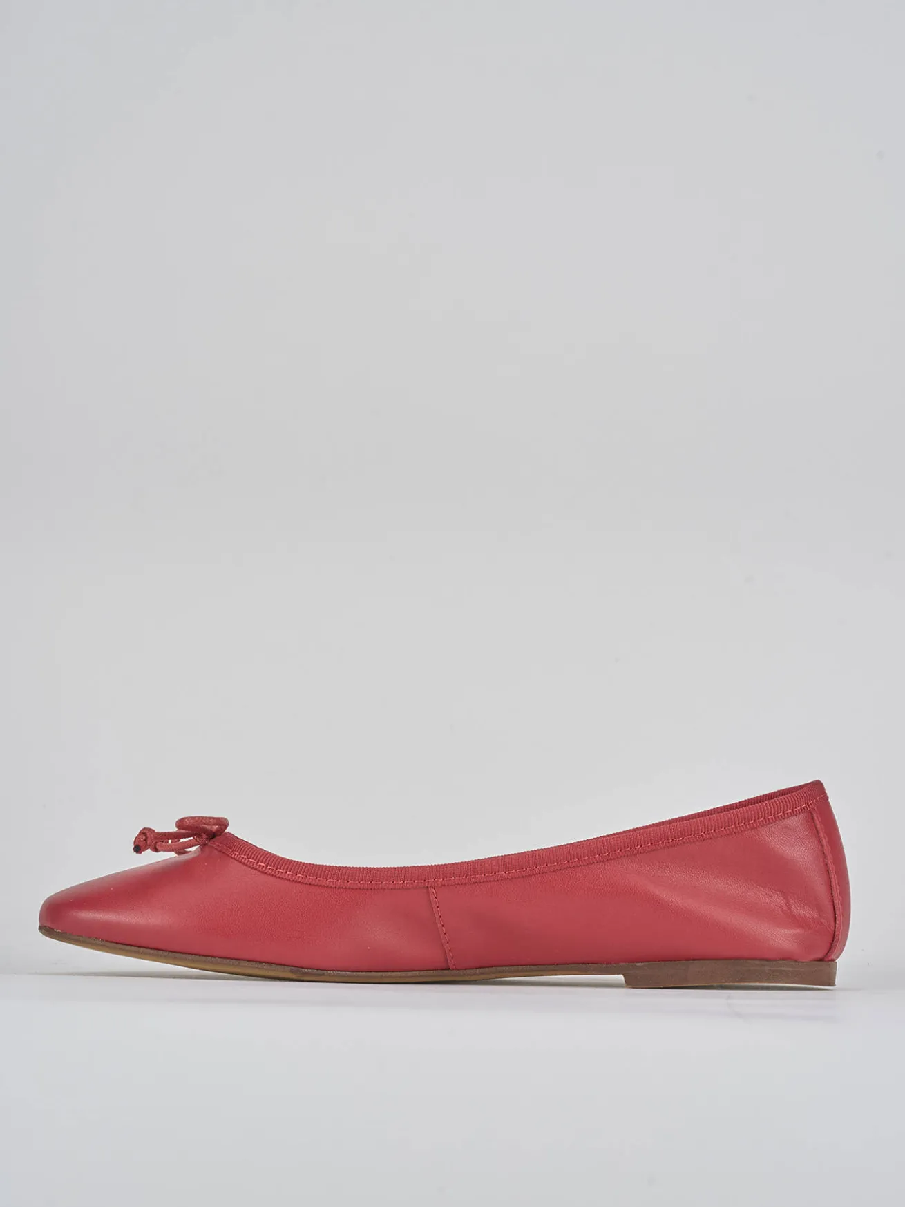 Ballerine tacco 1cm pelle rosso