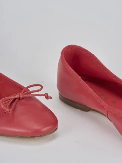 Ballerine tacco 1cm pelle rosso