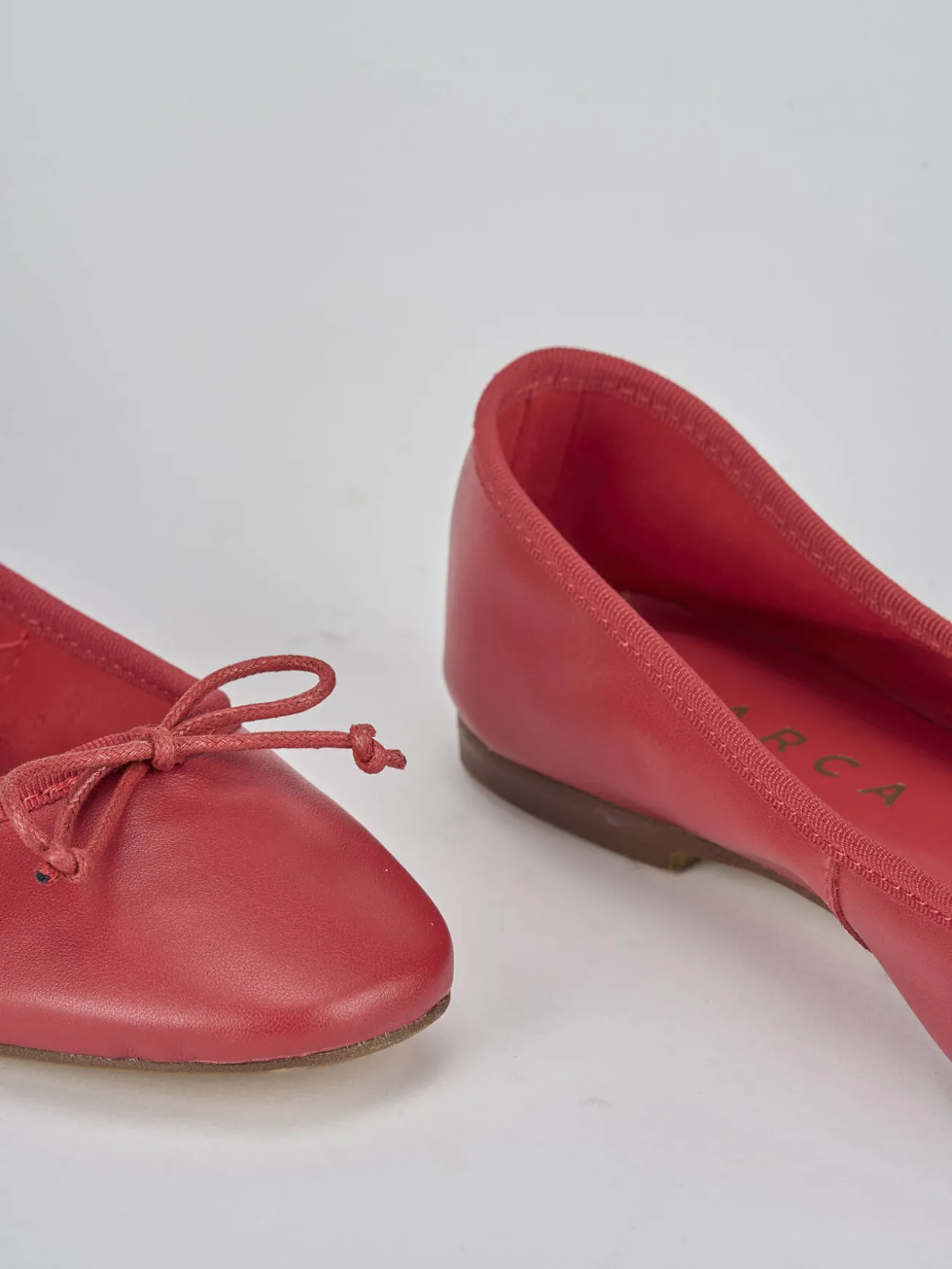 Ballerine tacco 1cm pelle rosso
