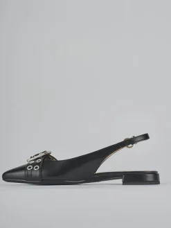 Ballerine tacco 1cm pelle nero