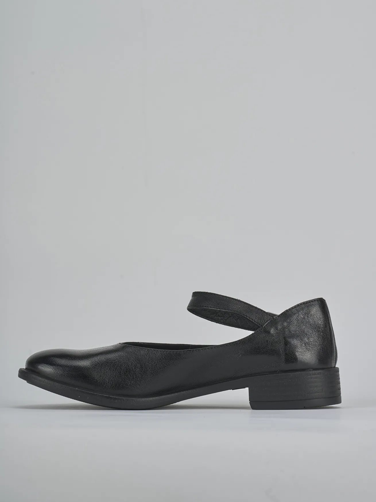 Ballerine tacco 2cm pelle nero