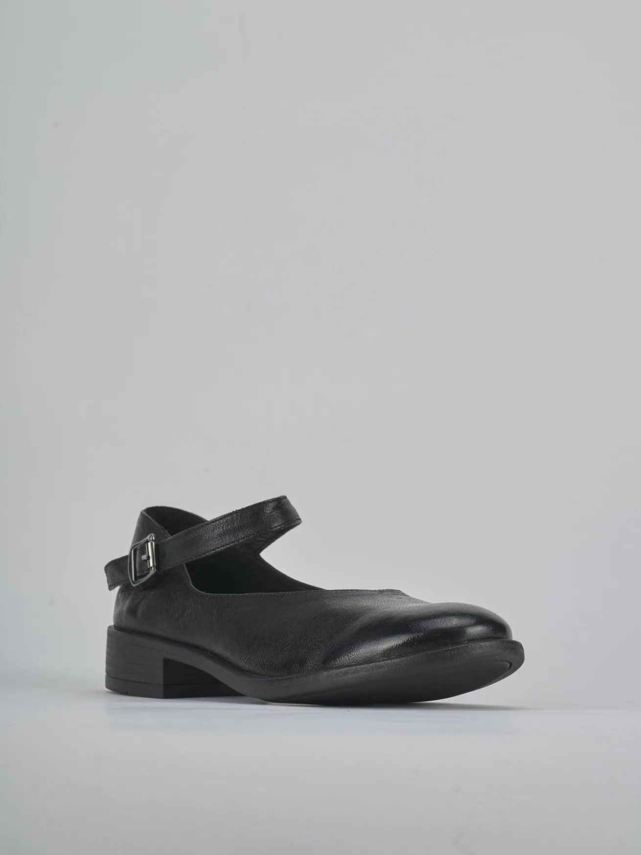 Ballerine tacco 2cm pelle nero