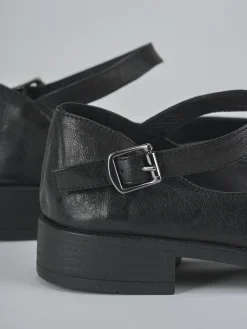Ballerine tacco 2cm pelle nero