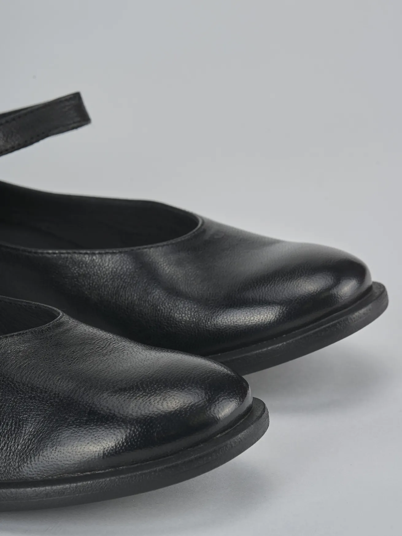 Ballerine tacco 2cm pelle nero