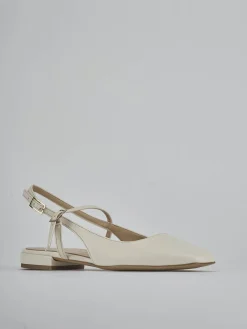 Ballerine tacco 1cm pelle bianco