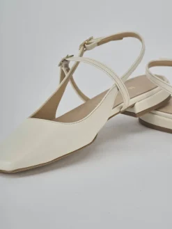 Ballerine tacco 1cm pelle bianco