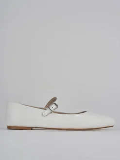 Ballerine tacco 1cm pelle bianco
