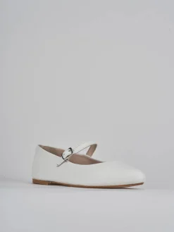 Ballerine tacco 1cm pelle bianco