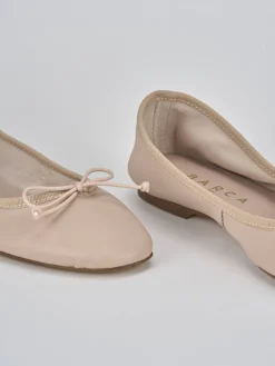 Ballerine tacco 1cm pelle rosa