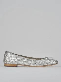 Ballerine tacco 1cm pelle argento