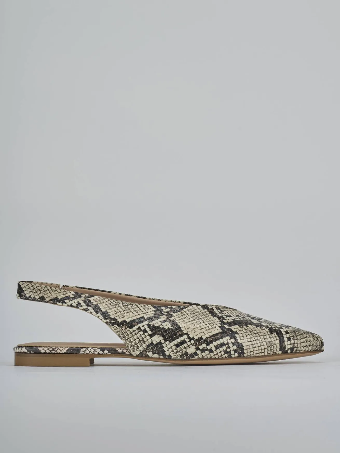 Ballerine tacco 1cm pitone beige