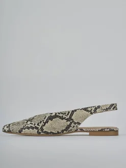 Ballerine tacco 1cm pitone beige