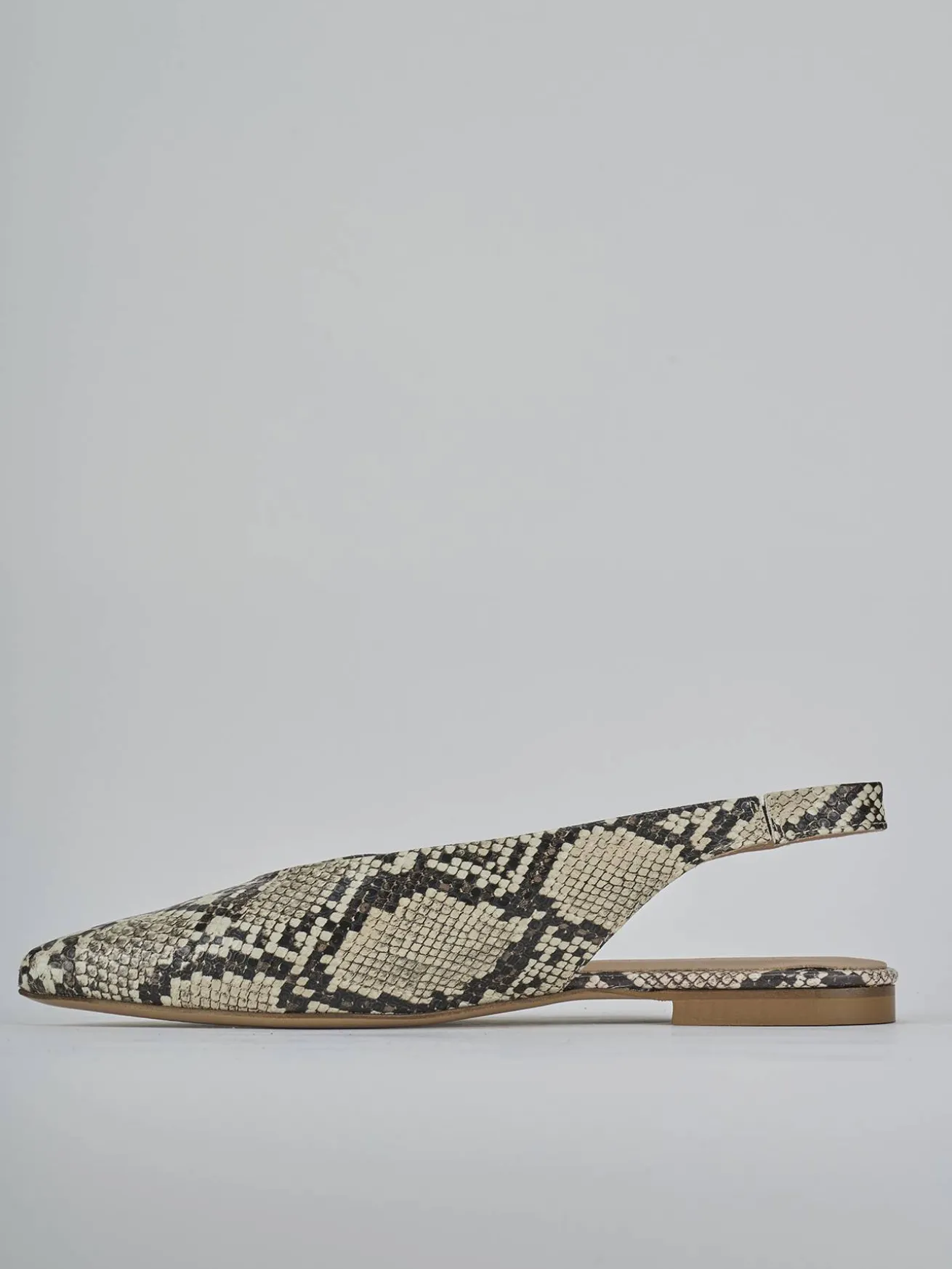 Ballerine tacco 1cm pitone beige