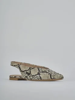 Ballerine tacco 1cm pitone beige