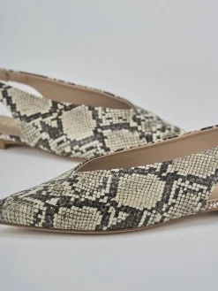 Ballerine tacco 1cm pitone beige