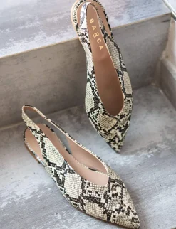 Ballerine tacco 1cm pitone beige