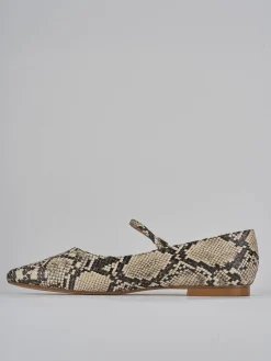 Ballerine tacco 1cm pitone beige