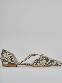 Ballerine tacco 1cm pitone beige