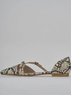 Ballerine tacco 1cm pitone beige